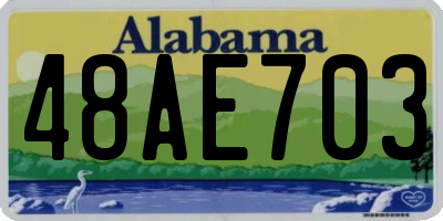 AL license plate 48AE703