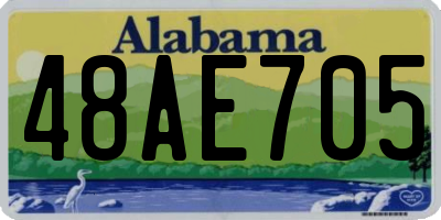 AL license plate 48AE705