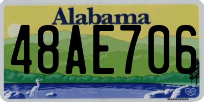 AL license plate 48AE706
