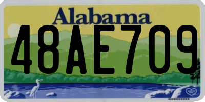 AL license plate 48AE709