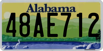AL license plate 48AE712