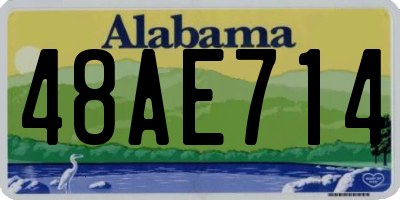 AL license plate 48AE714