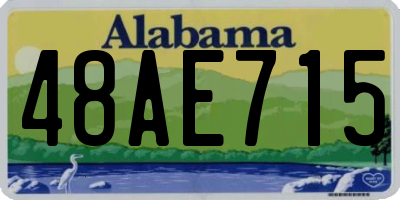 AL license plate 48AE715