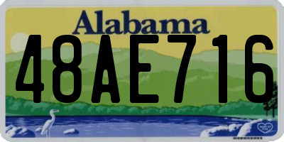AL license plate 48AE716