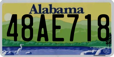 AL license plate 48AE718