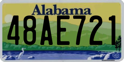 AL license plate 48AE721