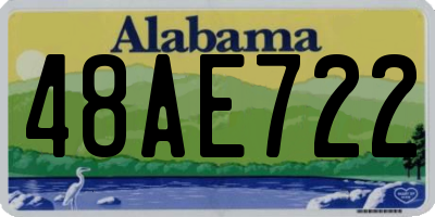 AL license plate 48AE722