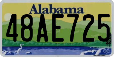 AL license plate 48AE725