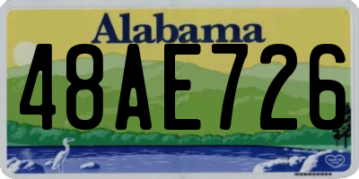 AL license plate 48AE726