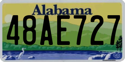 AL license plate 48AE727