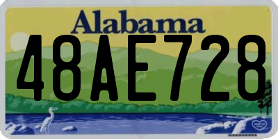 AL license plate 48AE728