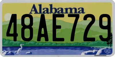 AL license plate 48AE729