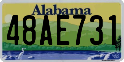 AL license plate 48AE731
