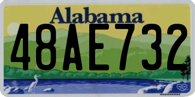 AL license plate 48AE732