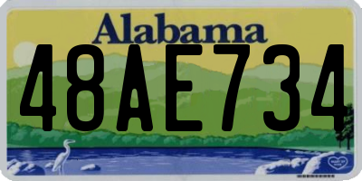 AL license plate 48AE734