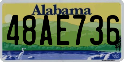 AL license plate 48AE736