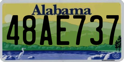 AL license plate 48AE737