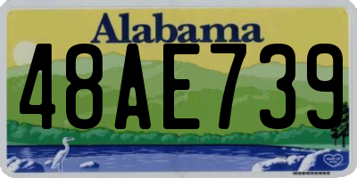 AL license plate 48AE739