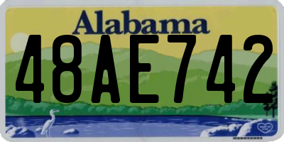 AL license plate 48AE742