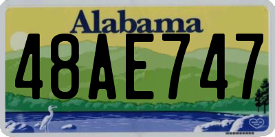 AL license plate 48AE747