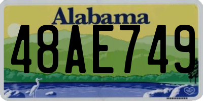 AL license plate 48AE749