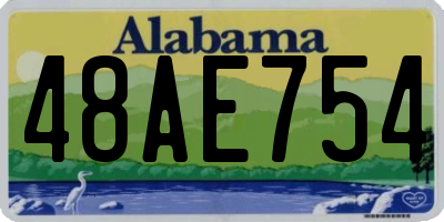 AL license plate 48AE754
