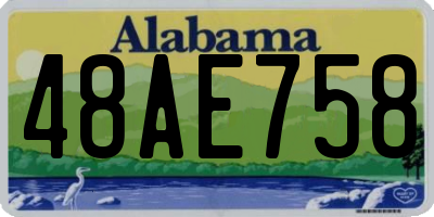 AL license plate 48AE758
