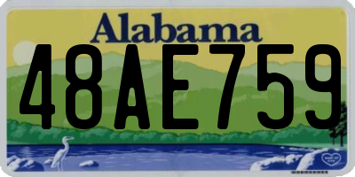 AL license plate 48AE759