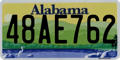 AL license plate 48AE762