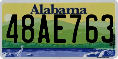 AL license plate 48AE763