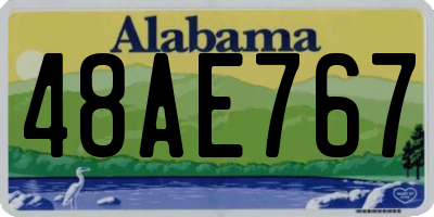 AL license plate 48AE767
