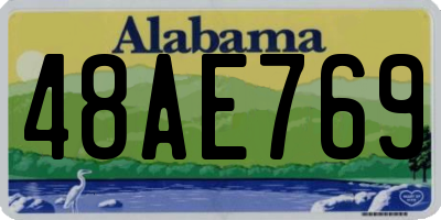 AL license plate 48AE769