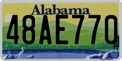 AL license plate 48AE770