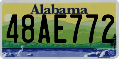 AL license plate 48AE772