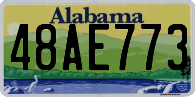 AL license plate 48AE773