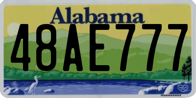 AL license plate 48AE777
