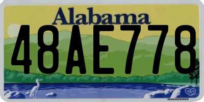 AL license plate 48AE778