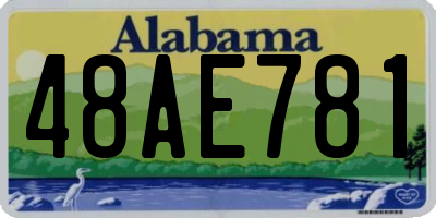 AL license plate 48AE781
