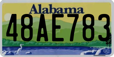 AL license plate 48AE783