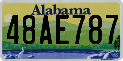 AL license plate 48AE787