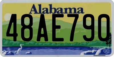 AL license plate 48AE790