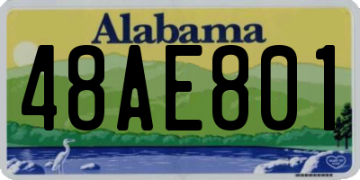 AL license plate 48AE801