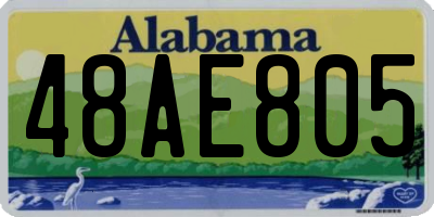AL license plate 48AE805