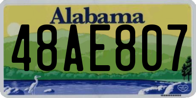 AL license plate 48AE807