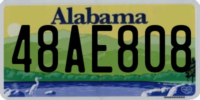 AL license plate 48AE808