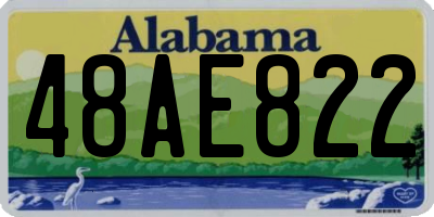 AL license plate 48AE822