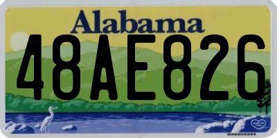 AL license plate 48AE826