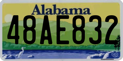 AL license plate 48AE832