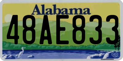 AL license plate 48AE833