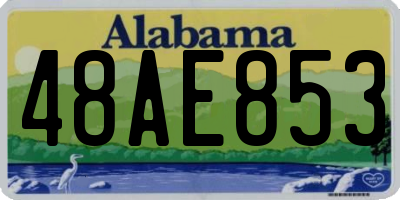 AL license plate 48AE853